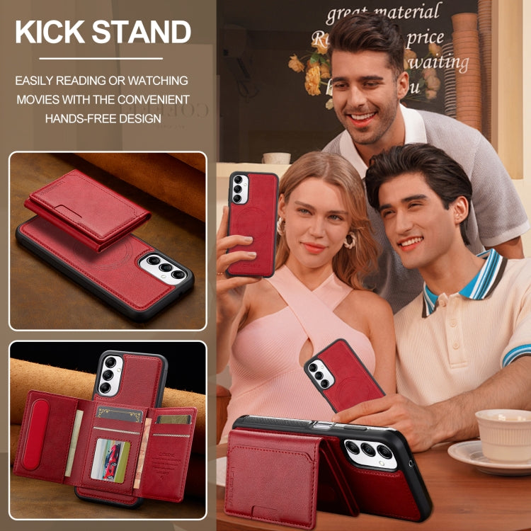 For Samsung Galaxy A54 5G LC.IMEEKE L5 Series Detachable RFID Card Bag Magsafe Phone Case