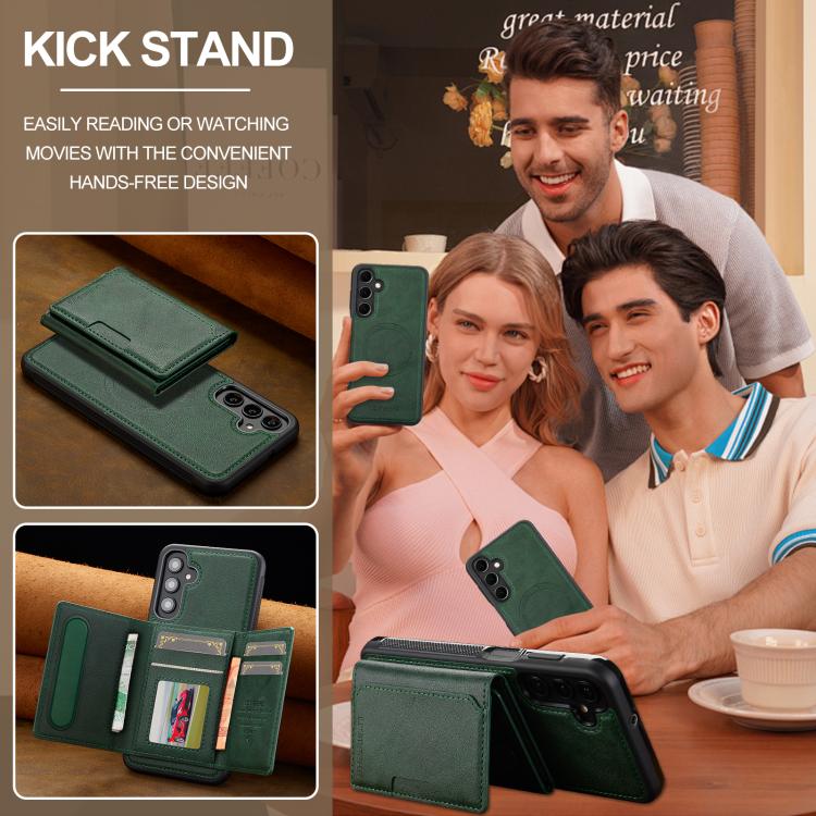 For Samsung Galaxy A36 5G LC.IMEEKE L5 Series Detachable RFID Card Bag Magsafe Phone Case