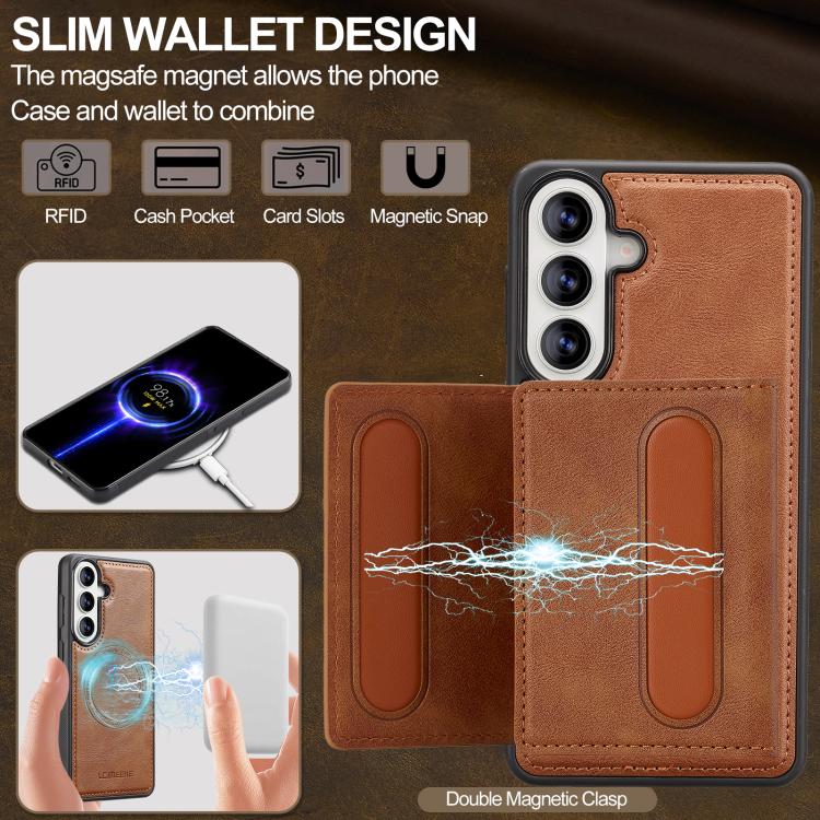 For Samsung Galaxy A37 5G LC.IMEEKE L5 Series Detachable RFID Card Bag Magsafe Phone Case