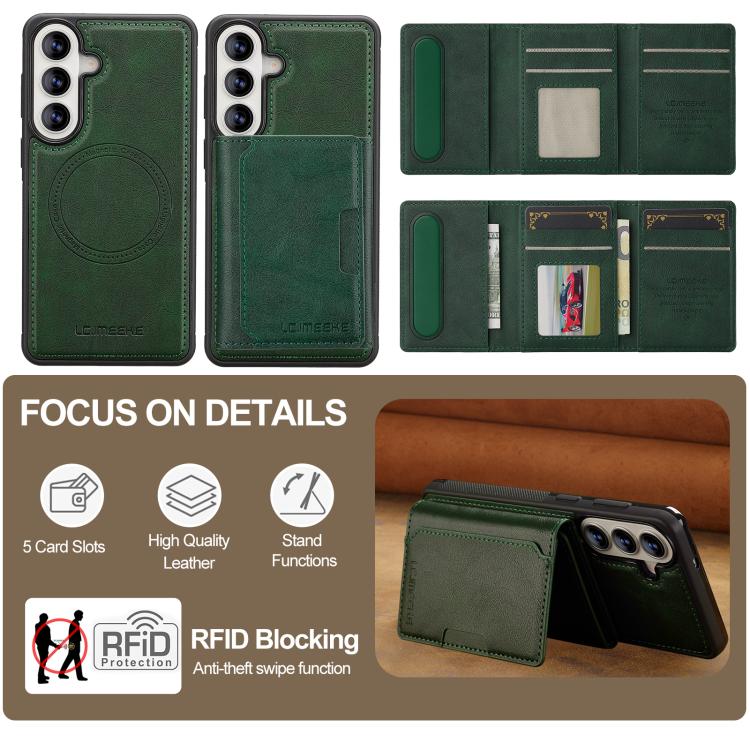 For Samsung Galaxy A37 5G LC.IMEEKE L5 Series Detachable RFID Card Bag Magsafe Phone Case