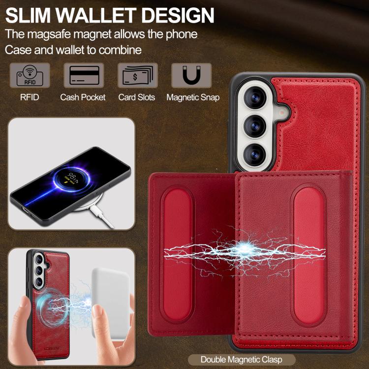 For Samsung Galaxy A37 5G LC.IMEEKE L5 Series Detachable RFID Card Bag Magsafe Phone Case
