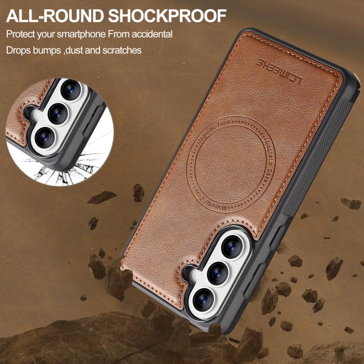 For Samsung Galaxy A57 5G LC.IMEEKE L5 Series Detachable RFID Card Bag Magsafe Phone Case