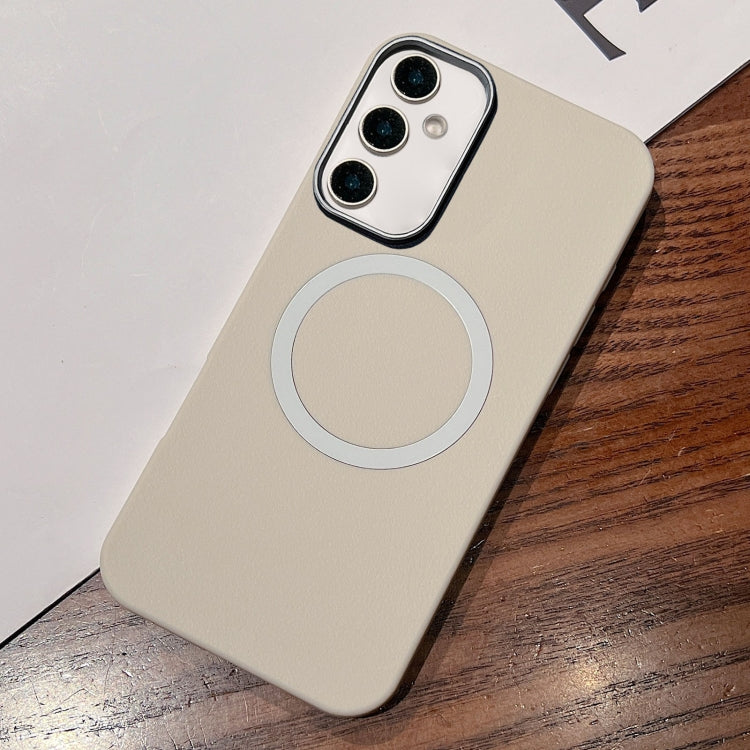 For Samsung Galaxy S24 / S25 5G Leather Texture Design MagSafe Full Coverage Phone Case