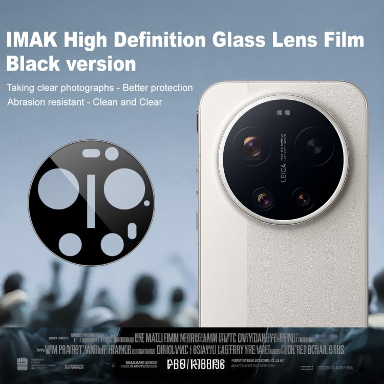 For Xiaomi 17 Ultra by Leica imak Rear Camera Lens Glass Film Black Version