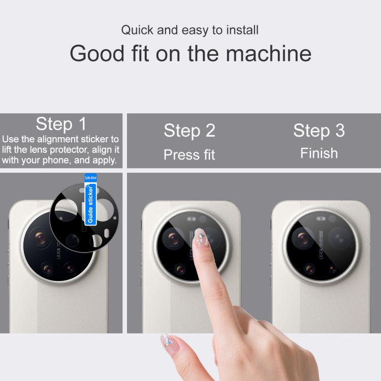 For Xiaomi 17 Ultra by Leica imak Rear Camera Lens Glass Film Black Version