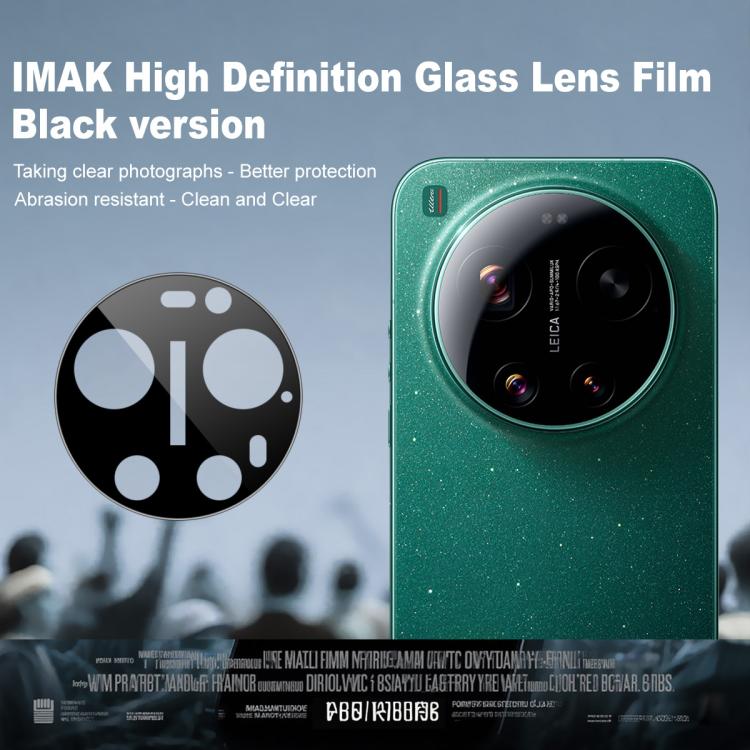 For Xiaomi 17 Ultra imak Rear Camera Lens Glass Film Black Version