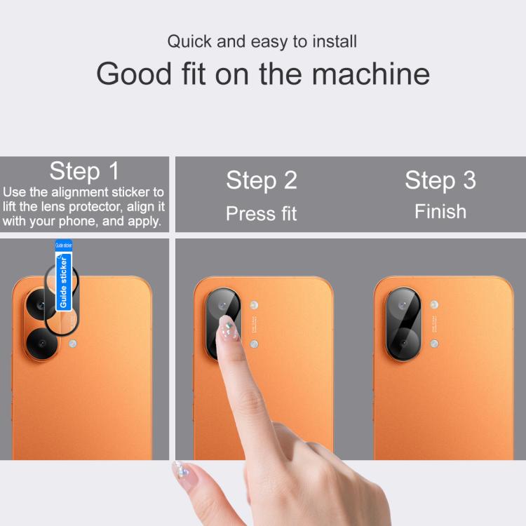 For Xiaomi Poco X8 Pro Max 5G imak Rear Camera Lens Glass Film Black Version