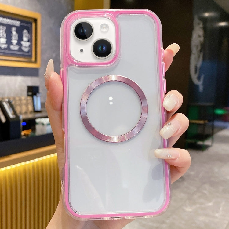 For iPhone 13 3 in 1 Airbag CD Texture MagSafe Phone Case