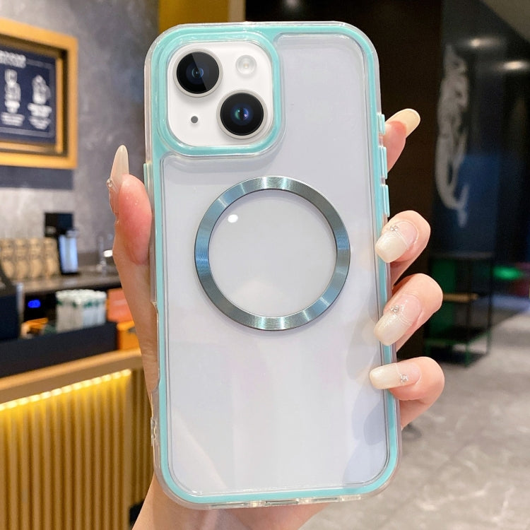 For iPhone 13 3 in 1 Airbag CD Texture MagSafe Phone Case