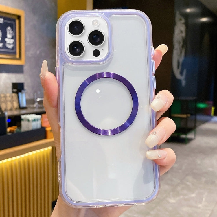 For iPhone 12 Pro 3 in 1 Airbag CD Texture MagSafe Phone Case