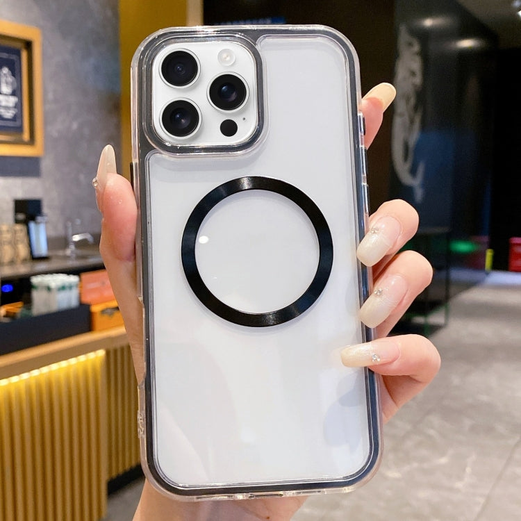 For iPhone 12 Pro 3 in 1 Airbag CD Texture MagSafe Phone Case