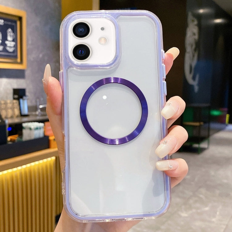 For iPhone 11 3 in 1 Airbag CD Texture MagSafe Phone Case