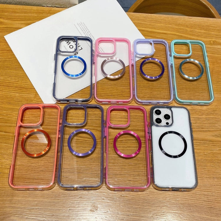 For iPhone 13 3 in 1 Airbag CD Texture MagSafe Phone Case