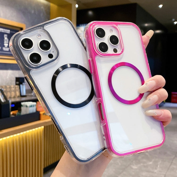 For iPhone 14 Pro 3 in 1 Airbag CD Texture MagSafe Phone Case