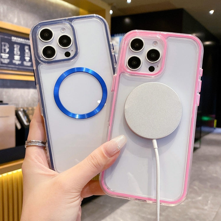 For iPhone 13 Pro Max 3 in 1 Airbag CD Texture MagSafe Phone Case