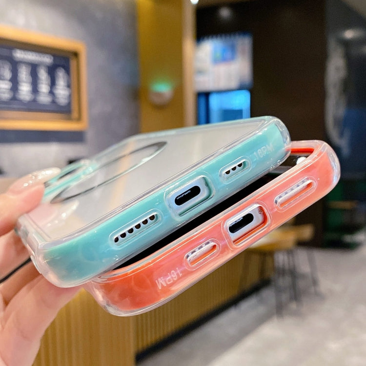 For iPhone 14 Pro 3 in 1 Airbag CD Texture MagSafe Phone Case