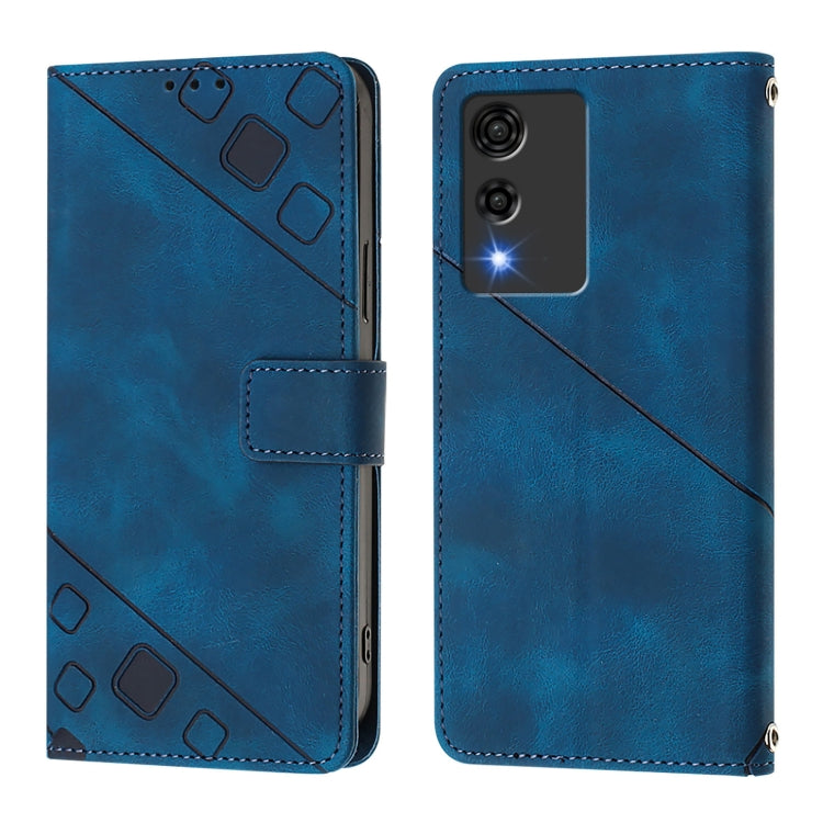 For Cubot A10 Skin-feel Embossed Leather Phone Case