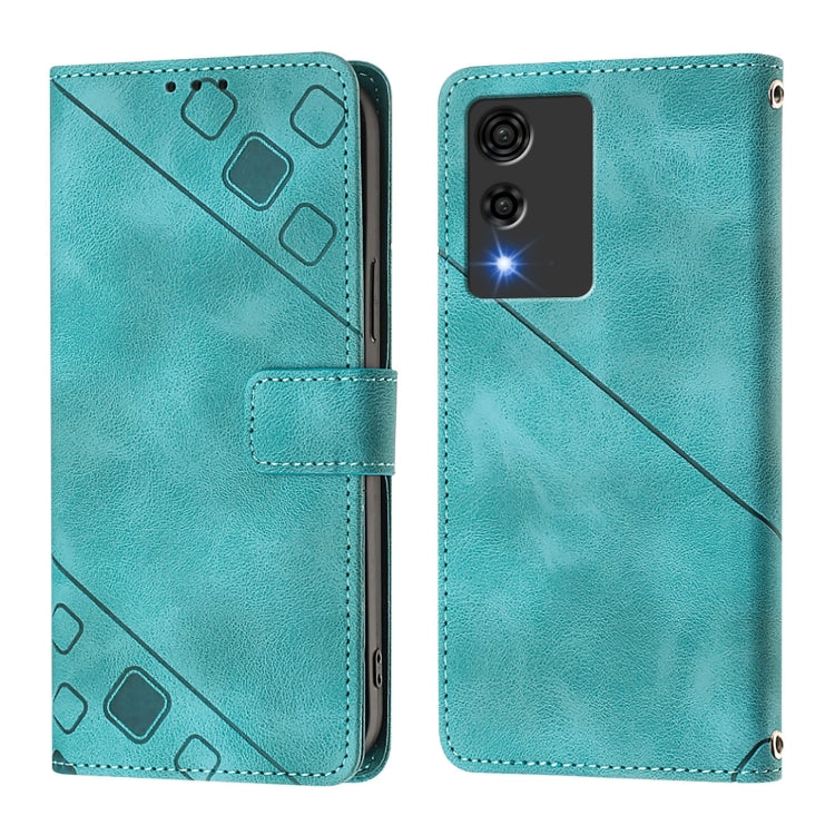 For Cubot A10 Skin-feel Embossed Leather Phone Case