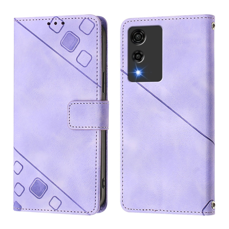 For Cubot A10 Skin-feel Embossed Leather Phone Case