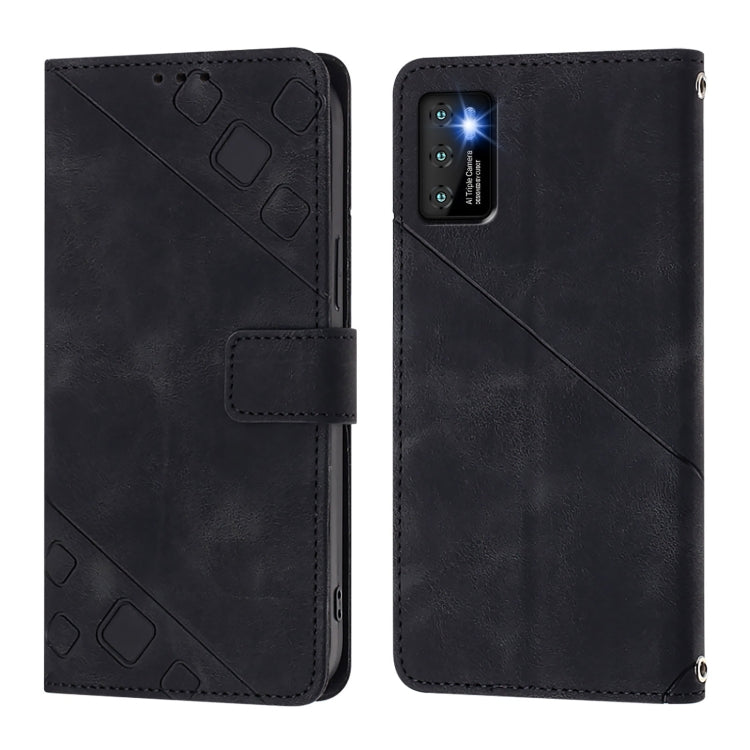 For Cubot P50 Skin-feel Embossed Leather Phone Case