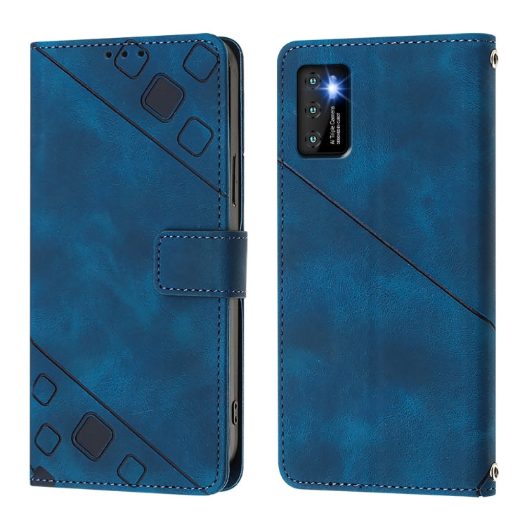 For Cubot P50 Skin-feel Embossed Leather Phone Case