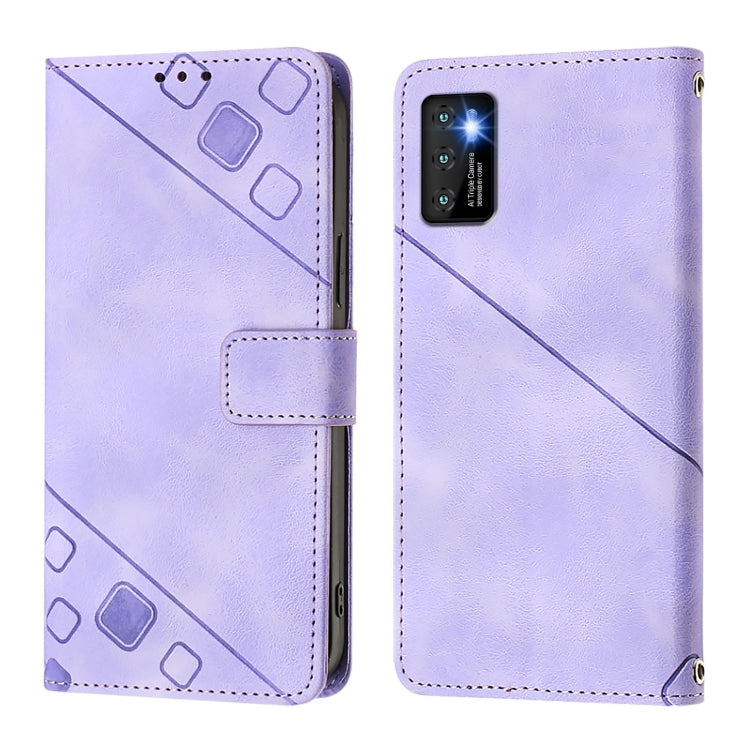 For Cubot P50 Skin-feel Embossed Leather Phone Case