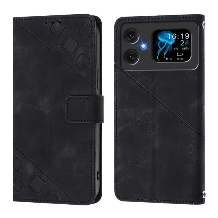 For Cubot A20 Skin-feel Embossed Leather Phone Case