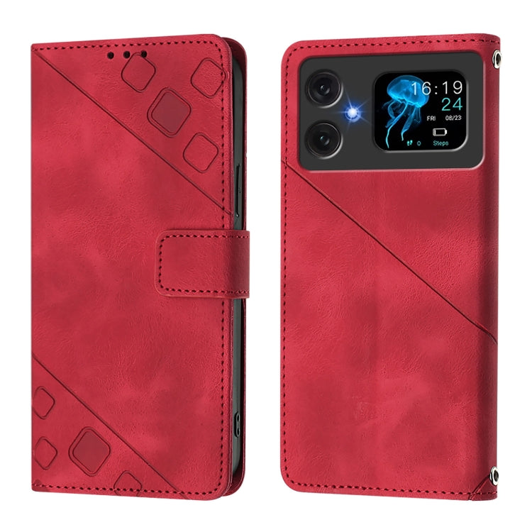 For Cubot A20 Skin-feel Embossed Leather Phone Case