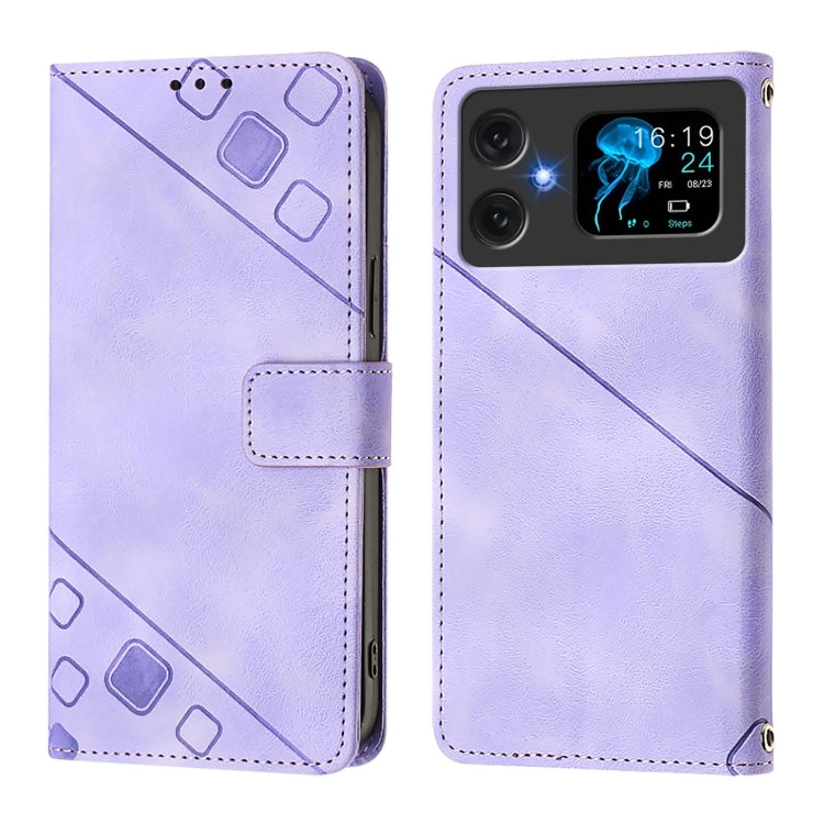 For Cubot A20 Skin-feel Embossed Leather Phone Case