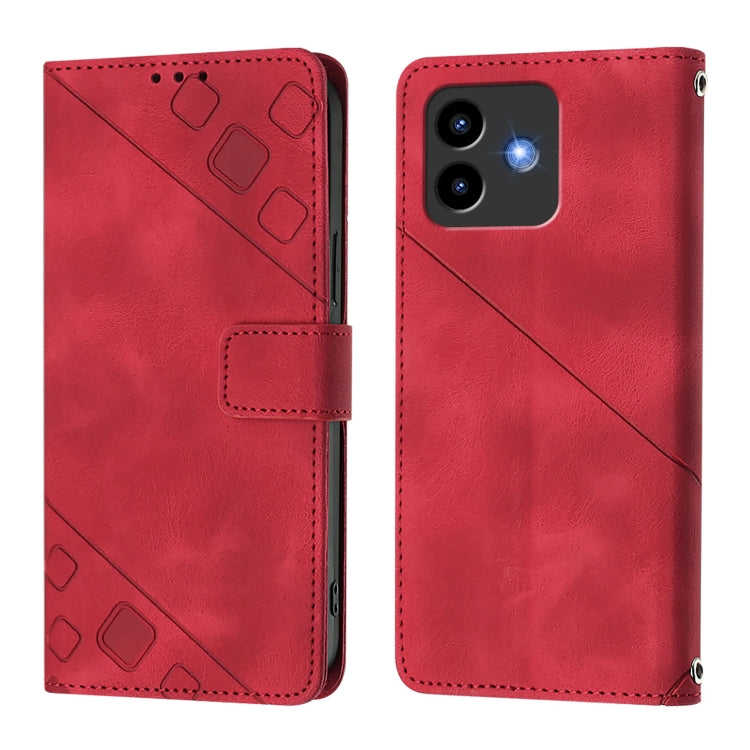 For Cubot Note 40 Skin-feel Embossed Leather Phone Case