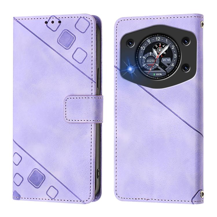 For Cubot A30 Skin-feel Embossed Leather Phone Case