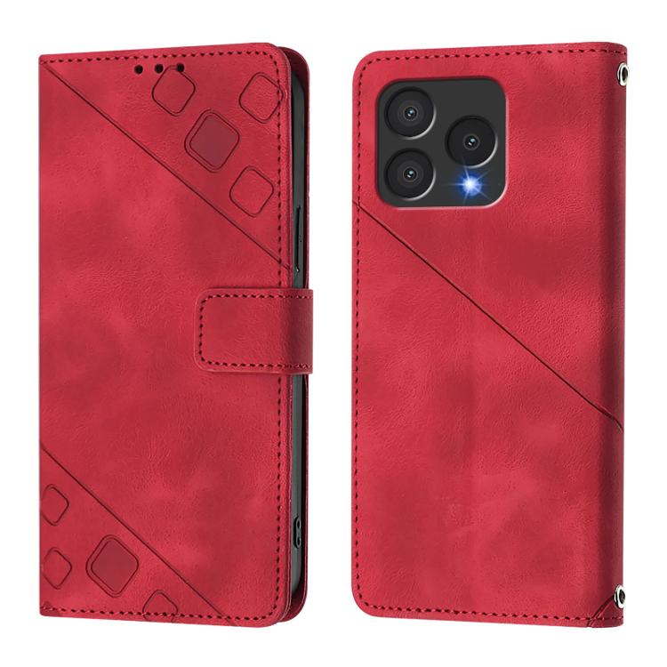 For Cubot A40 Skin-feel Embossed Leather Phone Case