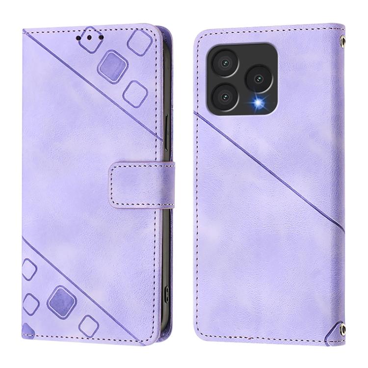 For Cubot A40 Skin-feel Embossed Leather Phone Case