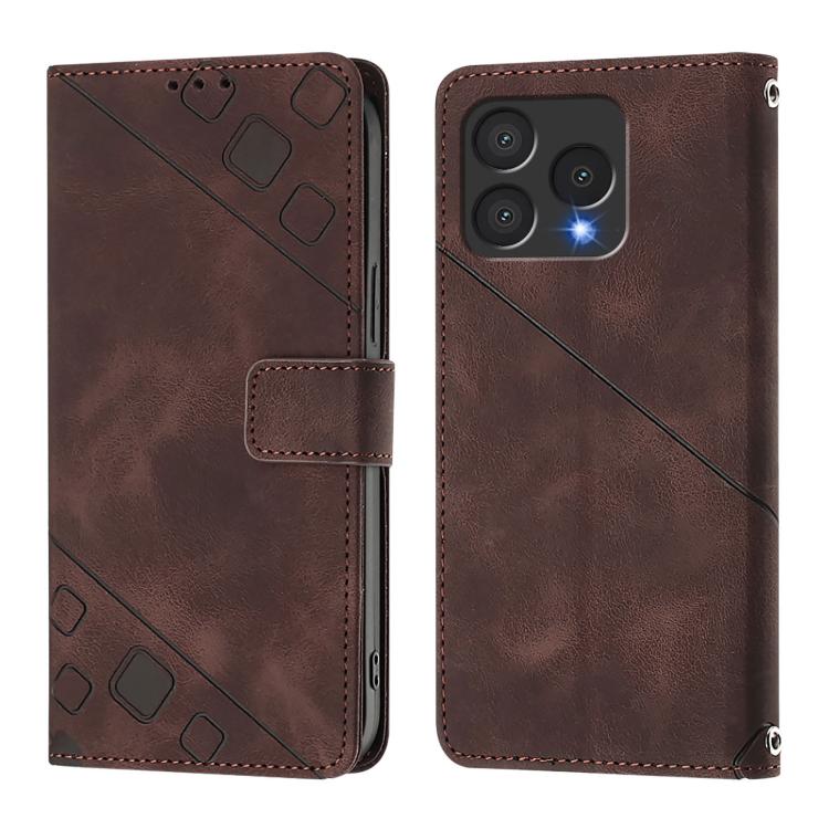 For Cubot A40 Skin-feel Embossed Leather Phone Case