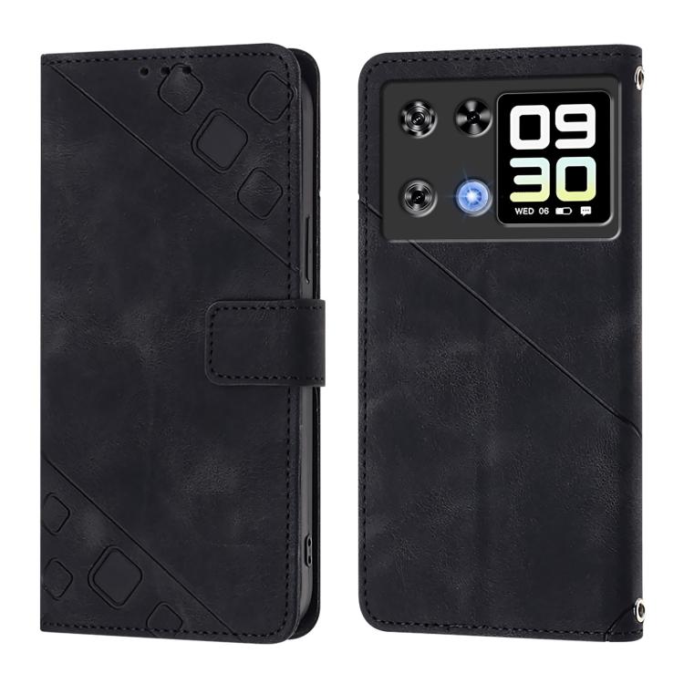 For Cubot P90 Skin-feel Embossed Leather Phone Case