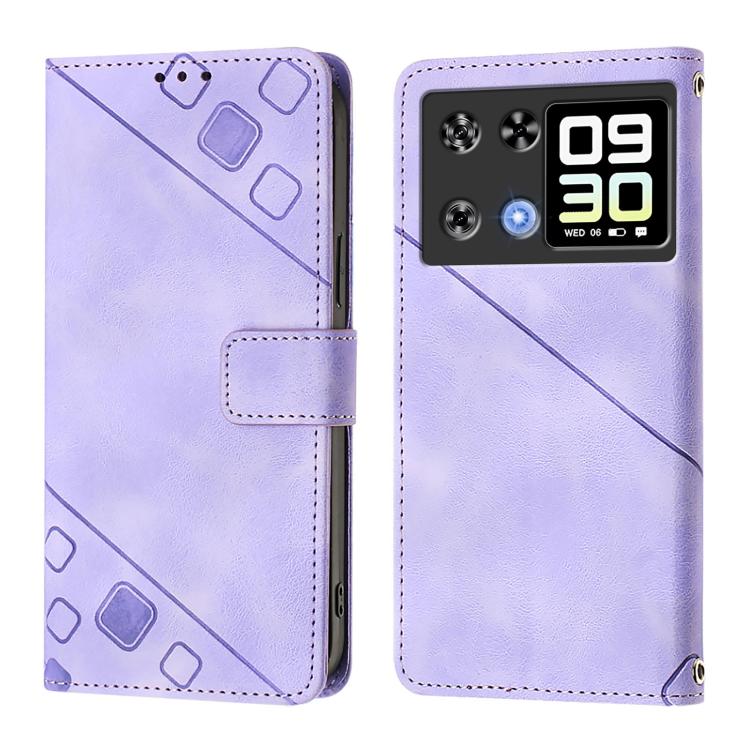 For Cubot P90 Skin-feel Embossed Leather Phone Case