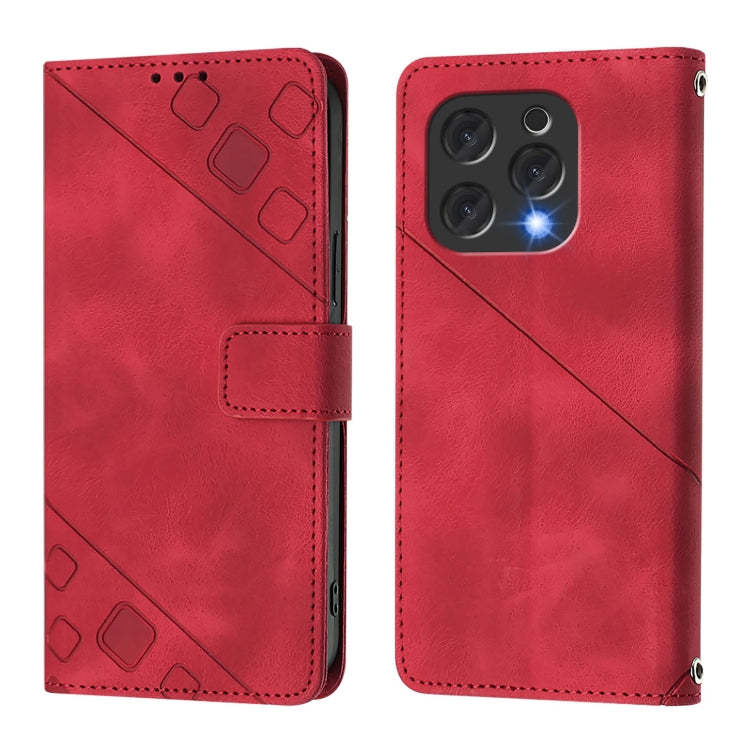 For Doogee N55 Plus Skin-feel Embossed Leather Phone Case