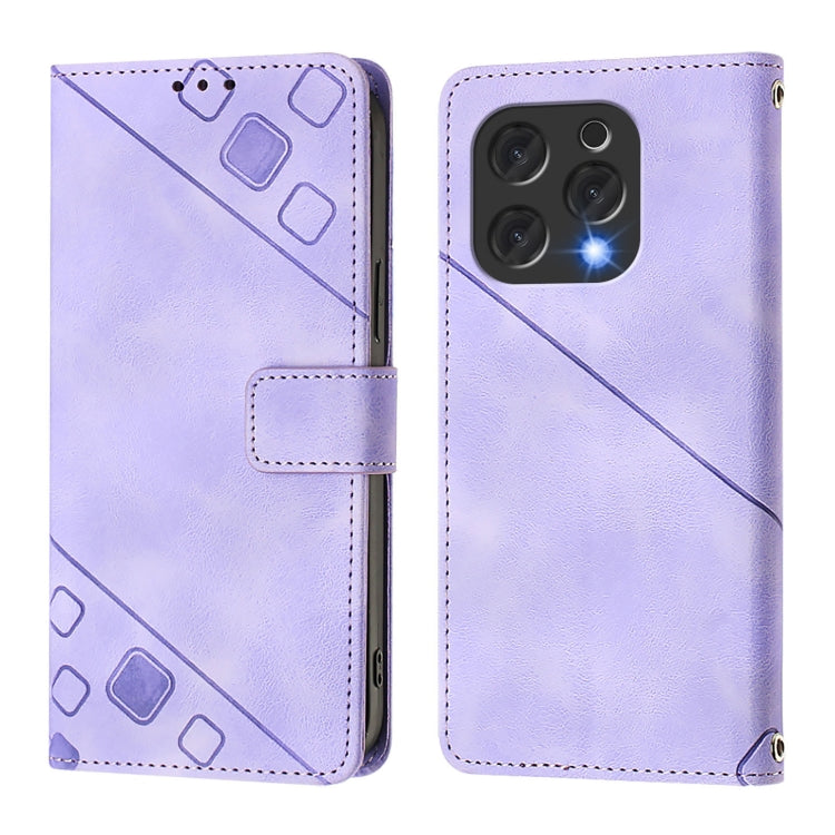 For Doogee N55 Plus Skin-feel Embossed Leather Phone Case