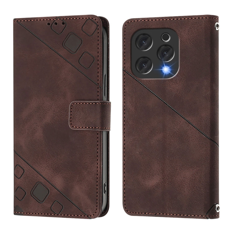 For Doogee N55 Plus Skin-feel Embossed Leather Phone Case