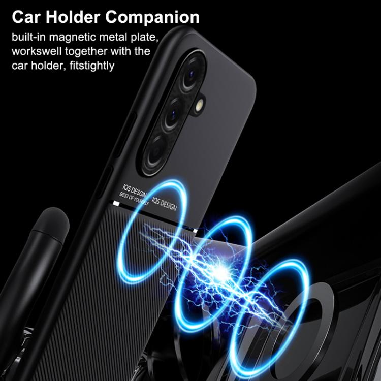 For Samsung Galaxy A17 5G Classic Tilt Strip Grain Magnetic PC Hybrid TPU Phone Case