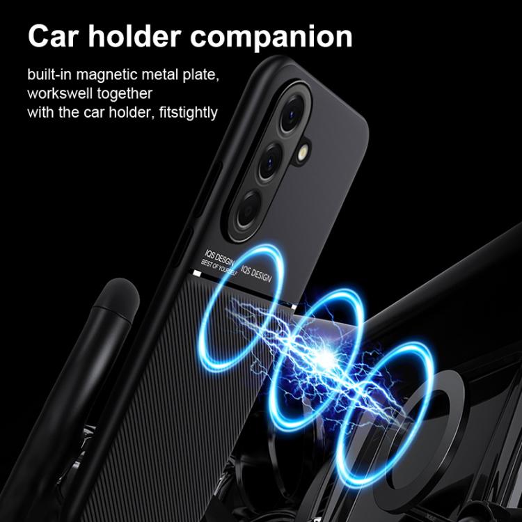 For Samsung Galaxy A57 5G Classic Tilt Strip Grain Magnetic PC Hybrid TPU Phone Case
