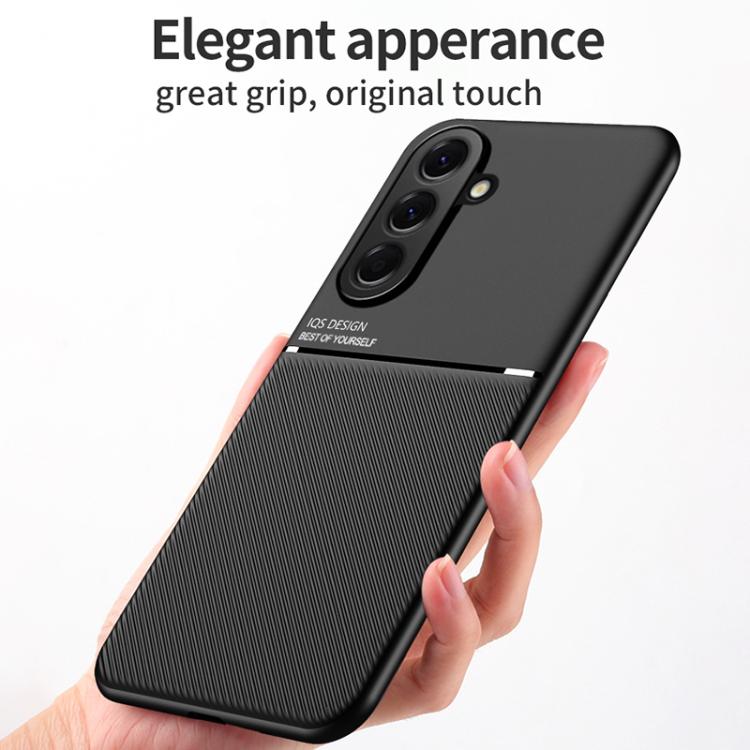 For Samsung Galaxy A57 5G Classic Tilt Strip Grain Magnetic PC Hybrid TPU Phone Case