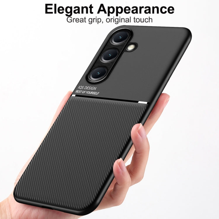 For Samsung Galaxy S25 Ultra 5G Classic Tilt Strip Grain Magnetic PC Hybrid TPU Phone Case