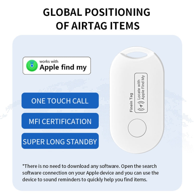 F1 Global Location Tracker Anti-lost Device - White