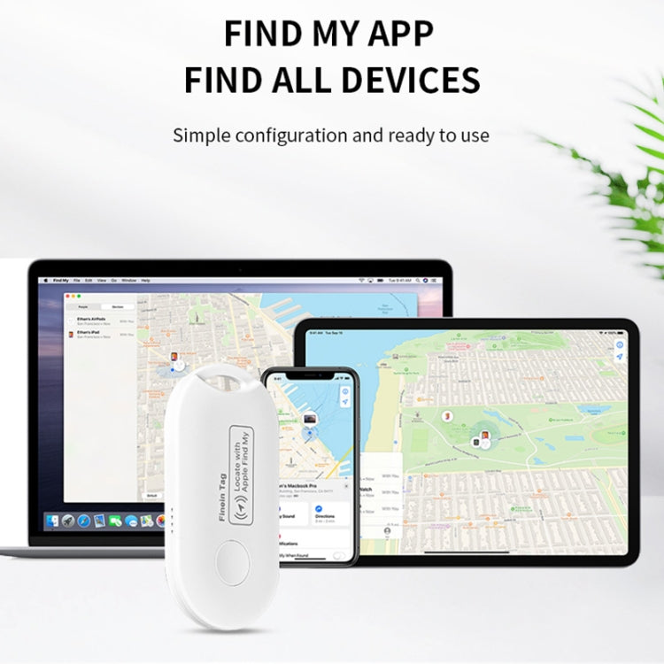 F1 Global Location Tracker Anti-lost Device - White