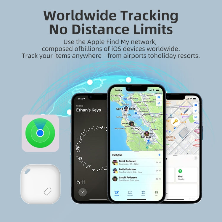 F2 Global Location Tracker Anti-lost Device - White