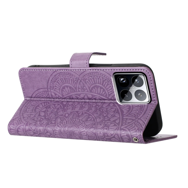 For Xiaomi 15 Pro Flower Embossed Leather Phone Case