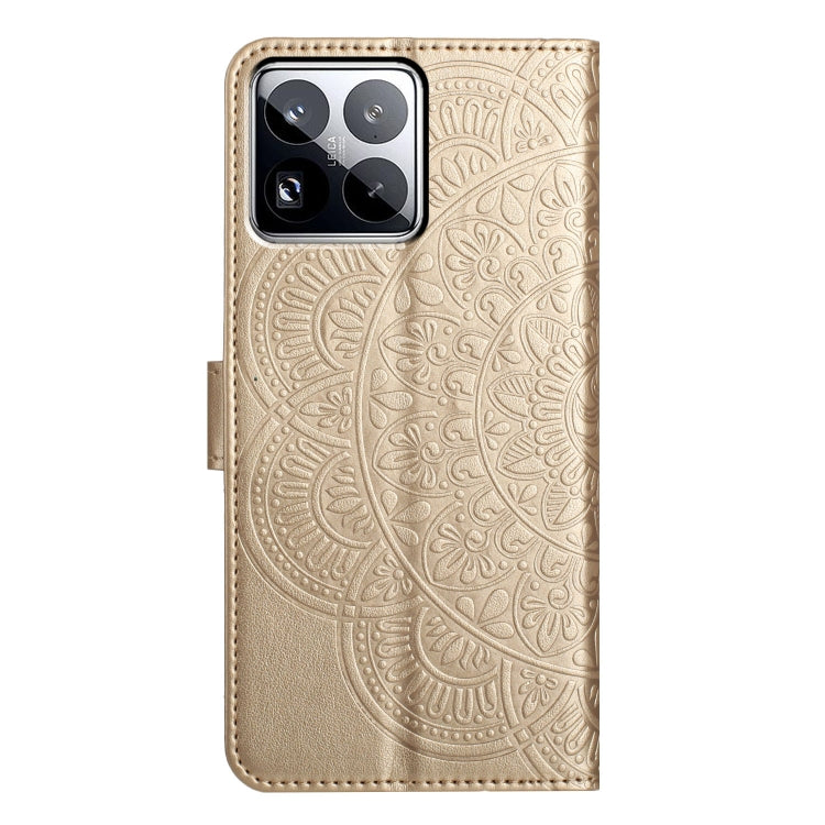 For Xiaomi 15 Pro Flower Embossed Leather Phone Case