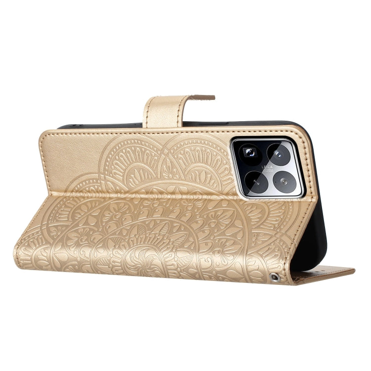 For Xiaomi 15 Pro Flower Embossed Leather Phone Case
