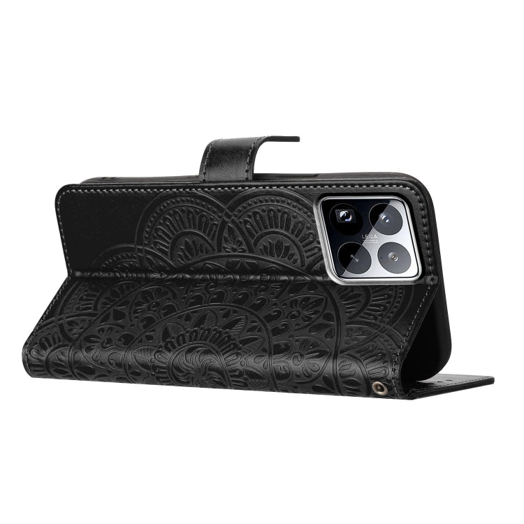 For Xiaomi 15 Pro Flower Embossed Leather Phone Case